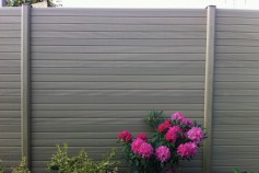 Natural gravel boards used to create a maintenance FREE panel